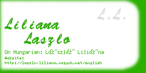 liliana laszlo business card